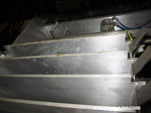 Used Hartness Case Packer with Infeed Laner, Model CP900/825. Servo controlled lowering head drop packer capable of speeds up to 30cpm. Allen Bradley SLC 5/04 PLC with Pacific Scientific servo contro...