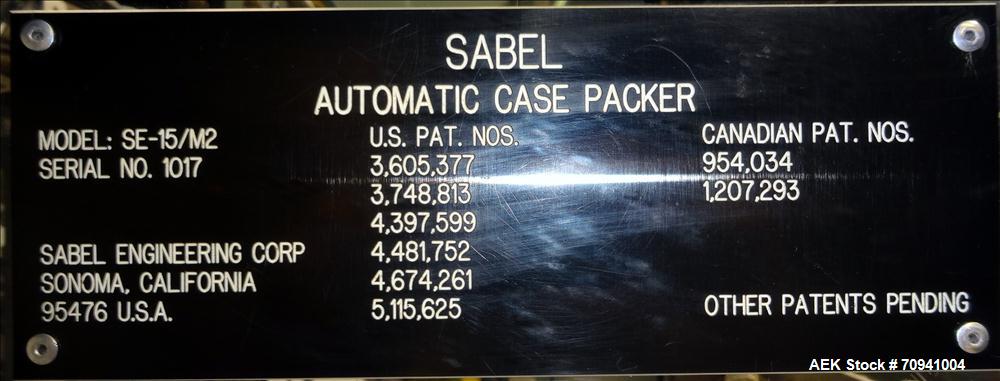 Used- Sabel Model SE-15 Automatic Bottom Load Case Packer System