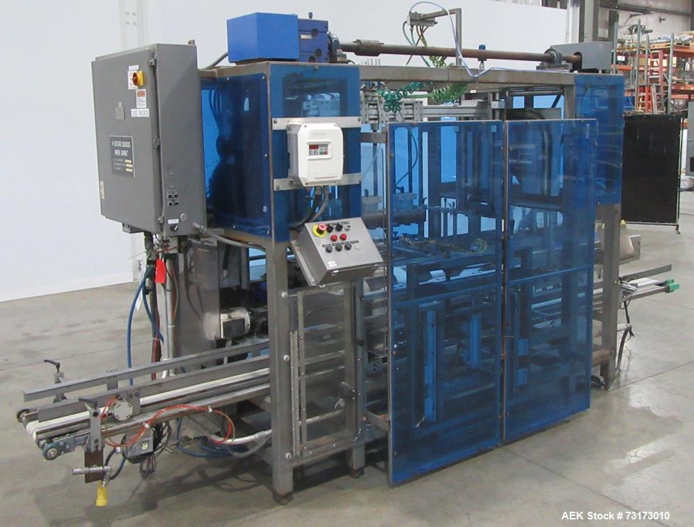 Used We Pack It Automatic Drop Case Packer, Model PV350-1174P.
