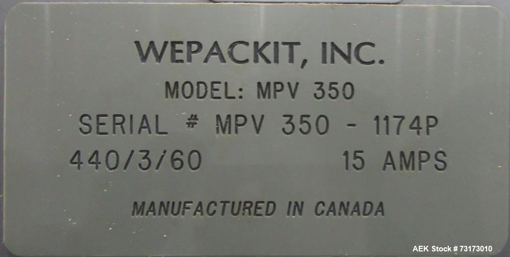 Used We Pack It Automatic Drop Case Packer, Model PV350-1174P.