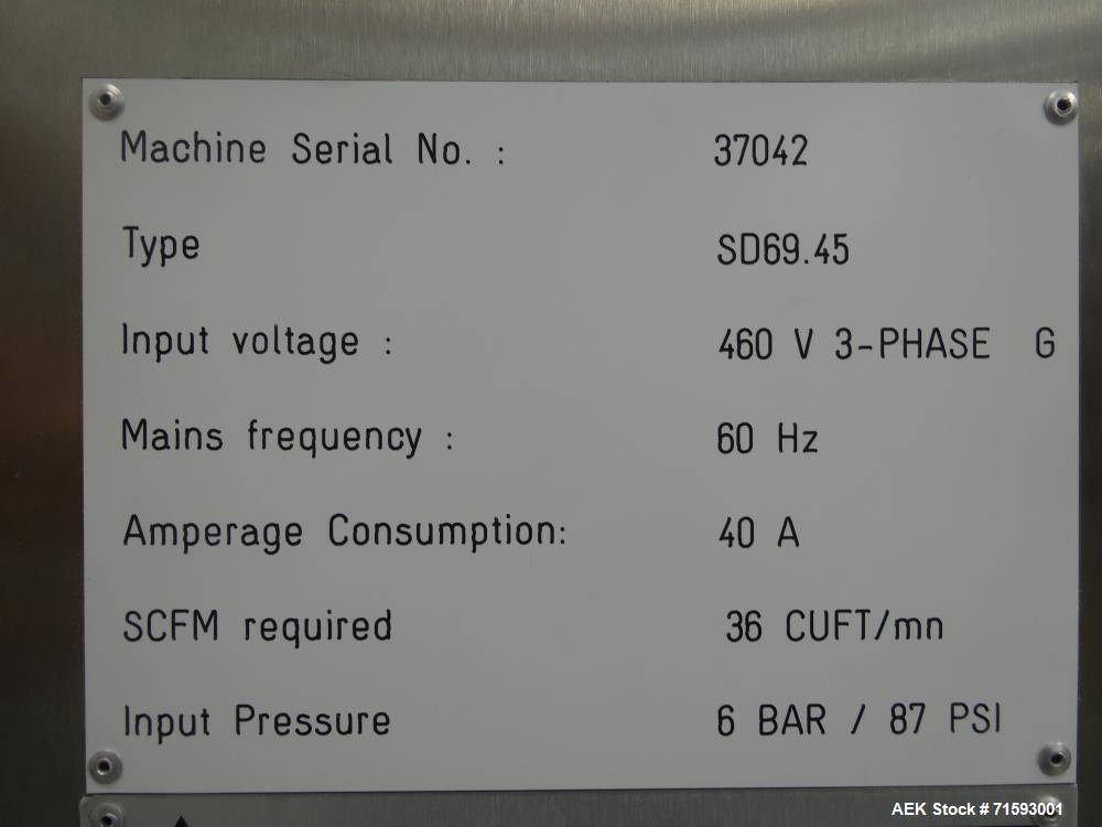 Used Cermex Gebo Model SD-59 Compact Top Loading Robotic Carton Case Packer