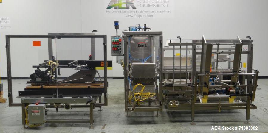 Used- Combi Model 2HL Automatic Case Erector Packer and Sealer