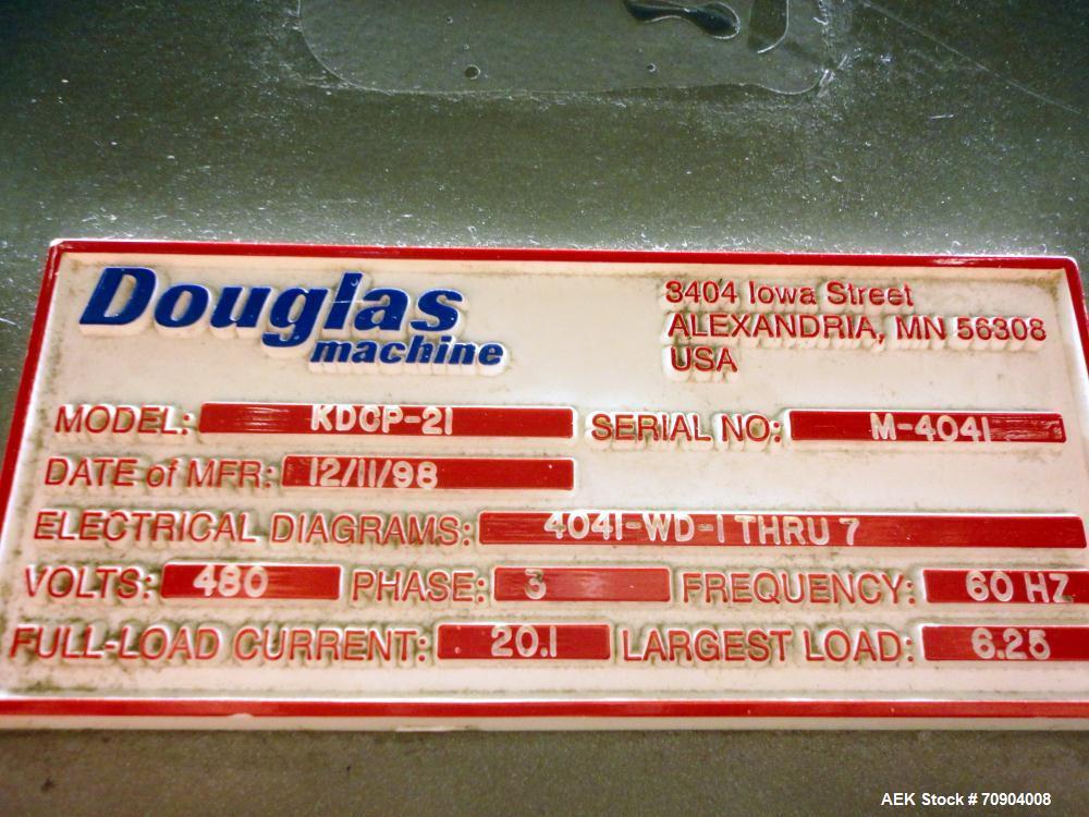 Used- Douglas Machine KDCP-21 Carton Case Packer Erector and Sealer