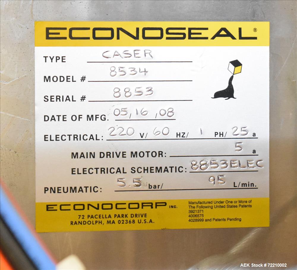 Used Econocorp Econocaser Model 8534 Automatic Case Erector Packer and Sealer f