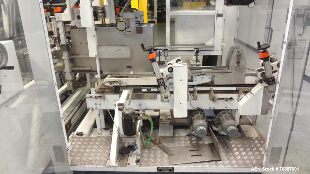 Used Focke Model 486 Automatic Case Erector, Side Load Packer, and Tape Sealer
