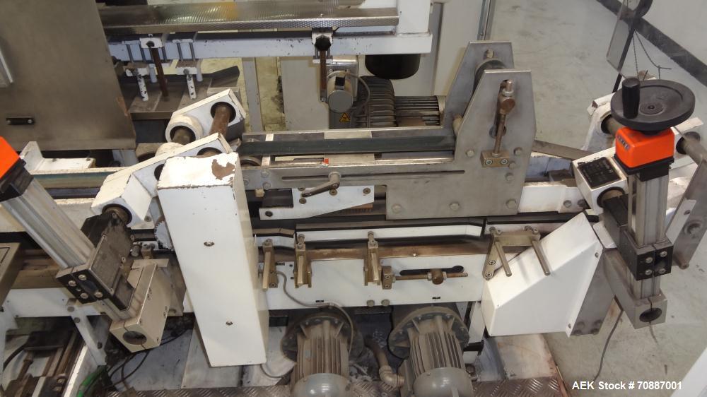 Used Focke Model 486 Automatic Case Erector, Side Load Packer, and Tape Sealer