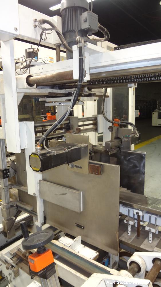 Used Focke Model 486 Automatic Case Erector, Side Load Packer, and Tape Sealer