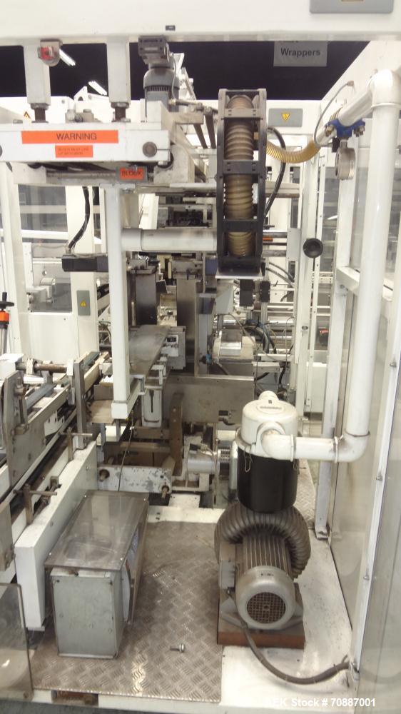 Used Focke Model 486 Automatic Case Erector, Side Load Packer, and Tape Sealer