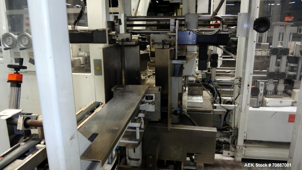 Used Focke Model 486 Automatic Case Erector, Side Load Packer, and Tape Sealer