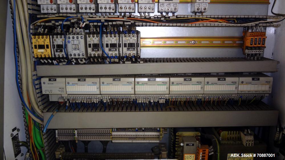 Used Focke Model 486 Automatic Case Erector, Side Load Packer, and Tape Sealer