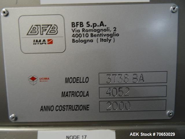 Used- IMA (BFB) Model 3728BA High Speed Carton Case Packer.