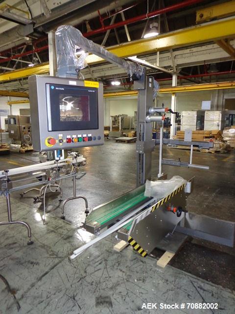 Used IMA Model CP15 Top Loading Case Packer. Capable of speeds up to 15 cases per minute. Case size range: (Length) 190mm-600mm, (Width) 80mm-400mm, (Height) 90mm-350mm. 3/60/480 Volt. Has Allen-Brad...