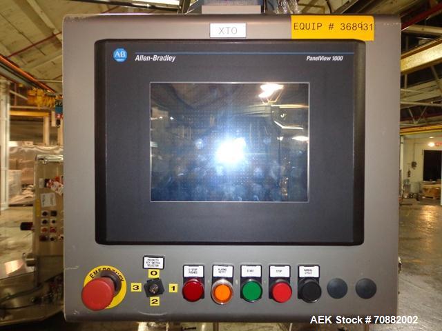 Used IMA Model CP15 Top Loading Case Packer. Capable of speeds up to 15 cases per minute. Case size range: (Length) 190mm-600mm, (Width) 80mm-400mm, (Height) 90mm-350mm. 3/60/480 Volt. Has Allen-Brad...