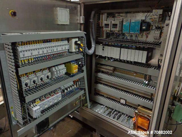Used IMA Model CP15 Top Loading Case Packer. Capable of speeds up to 15 cases per minute. Case size range: (Length) 190mm-600mm, (Width) 80mm-400mm, (Height) 90mm-350mm. 3/60/480 Volt. Has Allen-Brad...