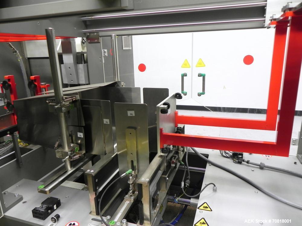 Used Marchesini Type PS 500 Automatic Case Erector / Packer / Sealer. Designed for cartons and equipped with multi-tier stacking collation, and RSC style cases with ps tape sealing. Capable of speeds...