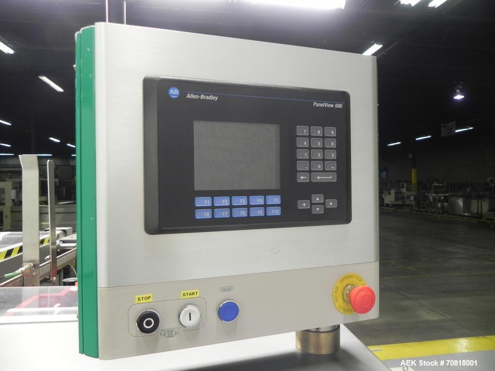 Used Marchesini Type PS 500 Automatic Case Erector / Packer / Sealer. Designed for cartons and equipped with multi-tier stacking collation, and RSC style cases with ps tape sealing. Capable of speeds...
