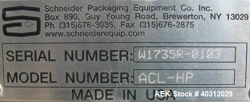 Used Schneider Horizontal Case Packer, Model HCP-3HIP