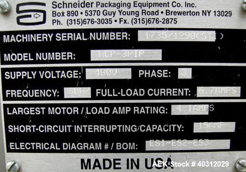 Used Schneider Horizontal Case Packer, Model HCP-3HIP