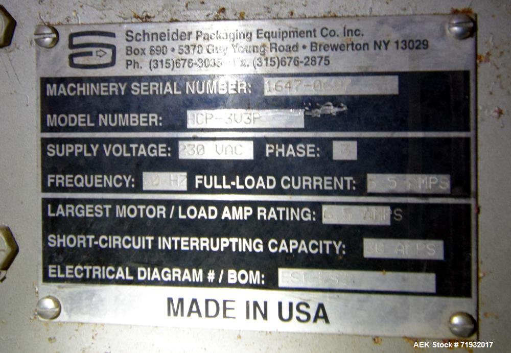 Used- Schneider Packaging Equipment HCP-3V3P Horizontal Case Packer