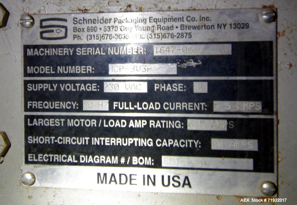 Used Schneider Packaging Equipment HCP-3V3P Horizontal Case Packer