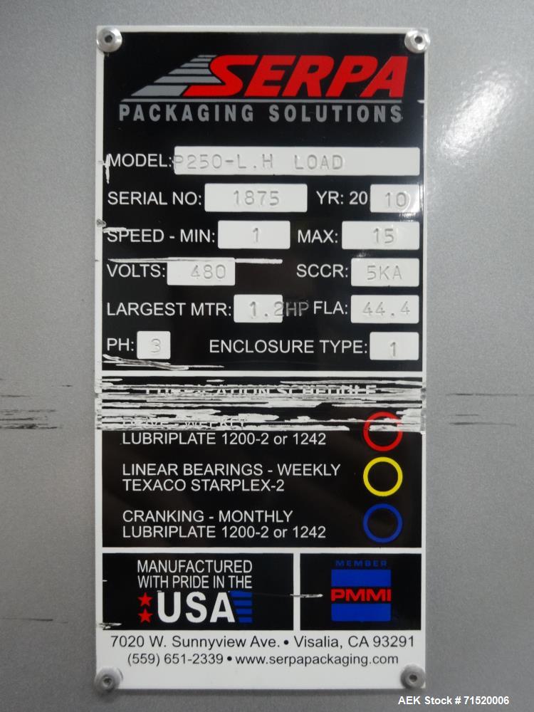 Used Serpa Model P250LH Top Load Case Packer.