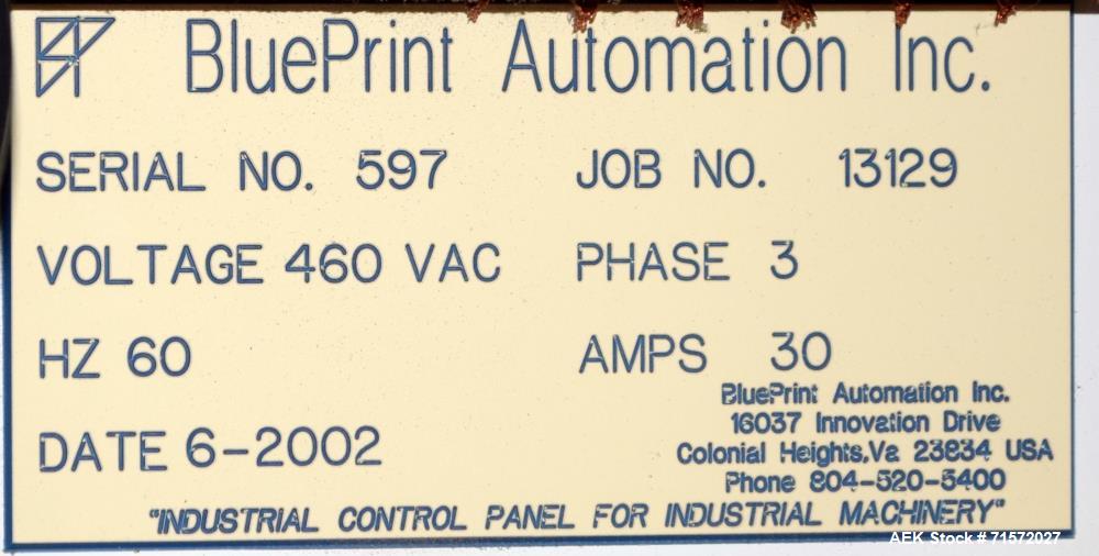 Used- BluePrint Automation Robotic Top Loading Case Packing Line