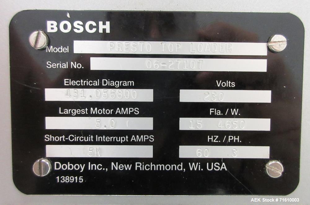 Used Doboy Presto Robotic Top Load Case Packer