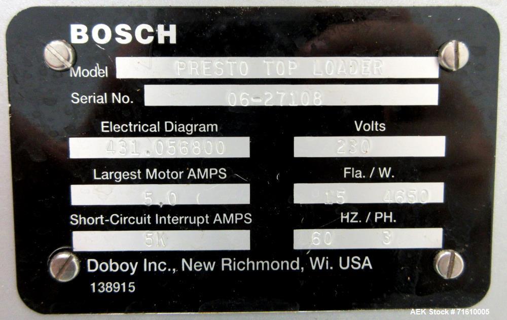 Used Doboy Presto Robotic Top Load Case Packer
