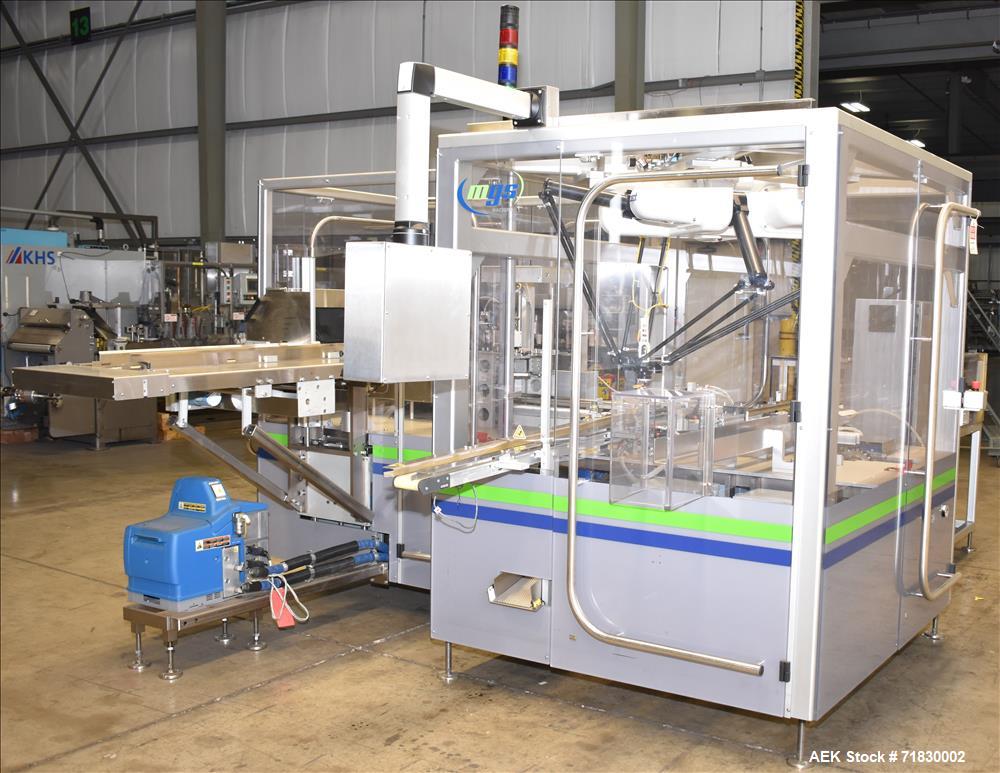 Used MGS Model TLC Top Load Cartoner with Robotic Pick and Place Unit.