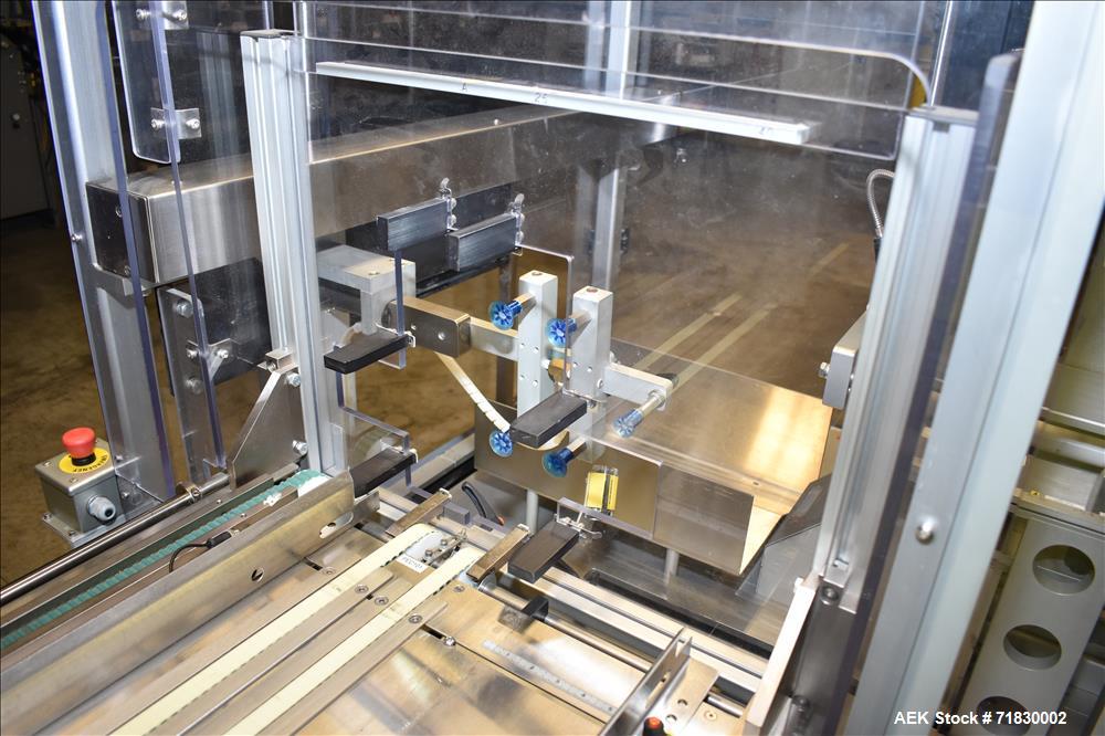 Used MGS Model TLC Top Load Cartoner with Robotic Pick and Place Unit.