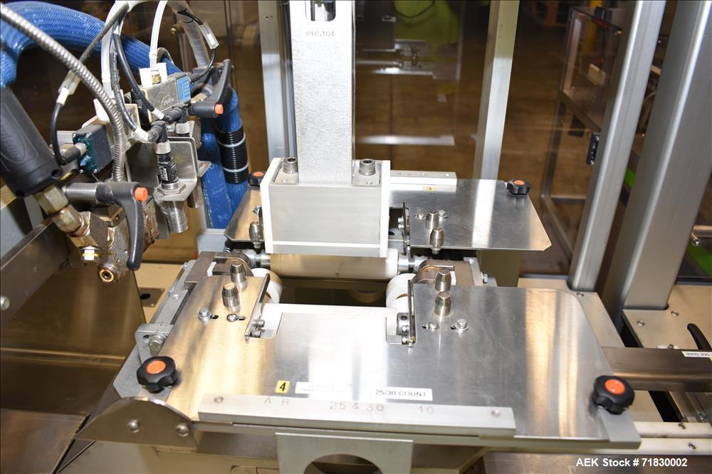 Used MGS Model TLC Top Load Cartoner with Robotic Pick and Place Unit.