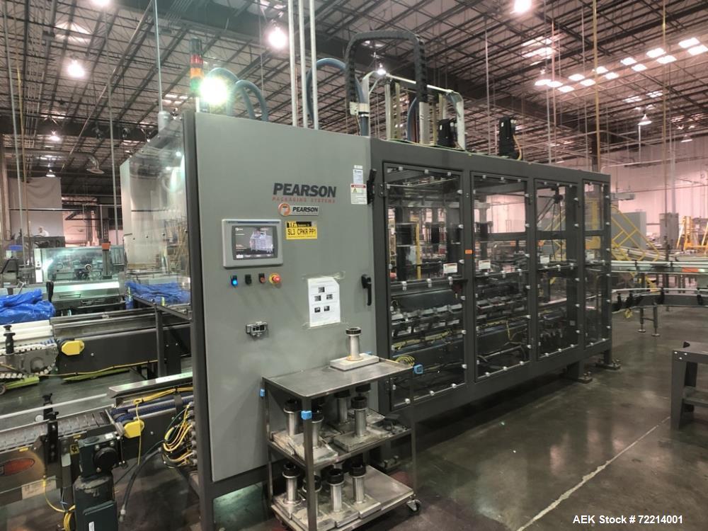 Used Pearson Model GTLU Automatic Pck and Place Robotic Top Load Case Packer.
