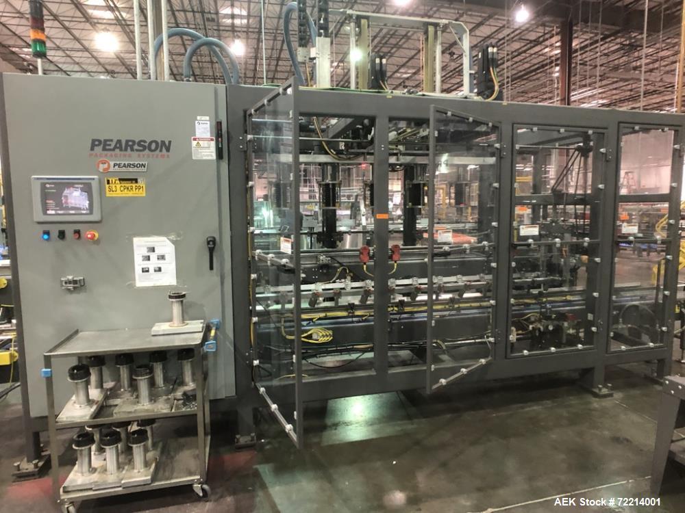 Used Pearson Model GTLU Automatic Pck and Place Robotic Top Load Case Packer.