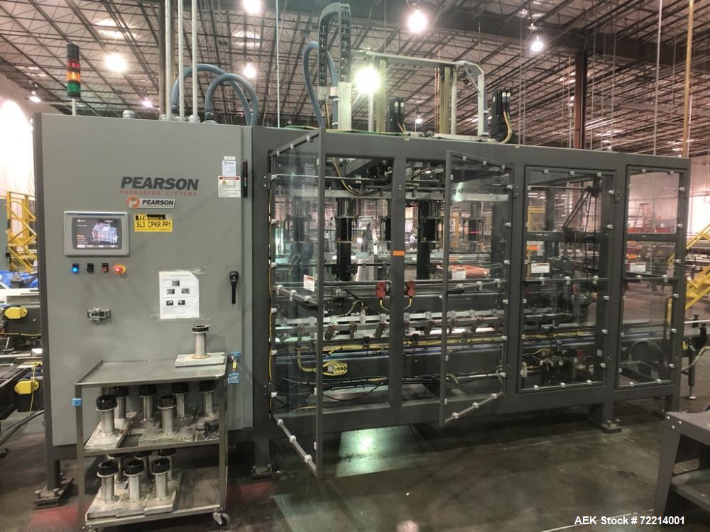 Used Pearson Model GTLU Automatic Pck and Place Robotic Top Load Case Packer.