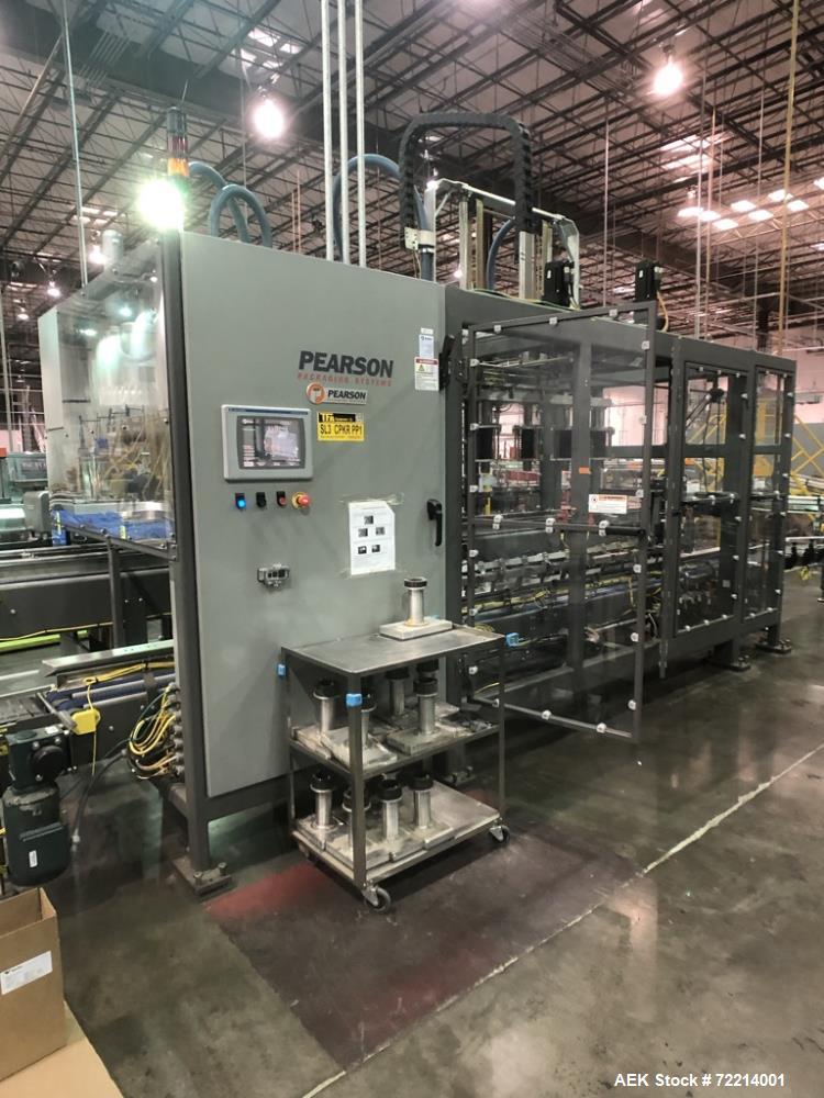 Used Pearson Model GTLU Automatic Pck and Place Robotic Top Load Case Packer.