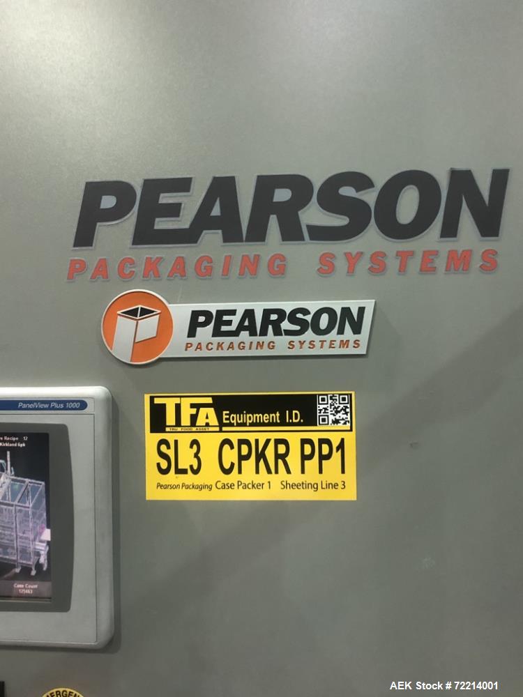 Used Pearson Model GTLU Automatic Pck and Place Robotic Top Load Case Packer.