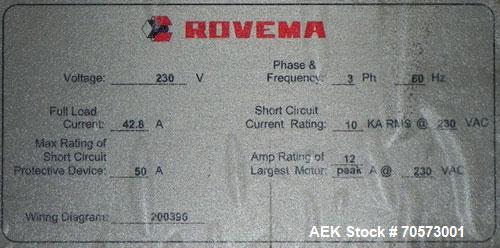 Used- Rovema Model ELD643 Vertical Top Load Packer