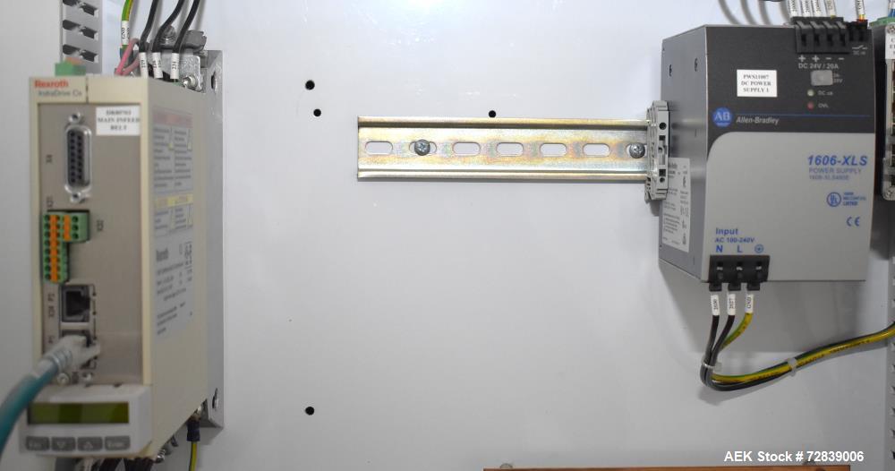 Used Bosch (Syntegon) Presto Robotic Top Load Robotic Case Packer capable of speeds up to 400 packages per minute.  Has a product size range: Length 2" to 7.9" or 50mm to 200mm, width .6" to 4.7" or ...