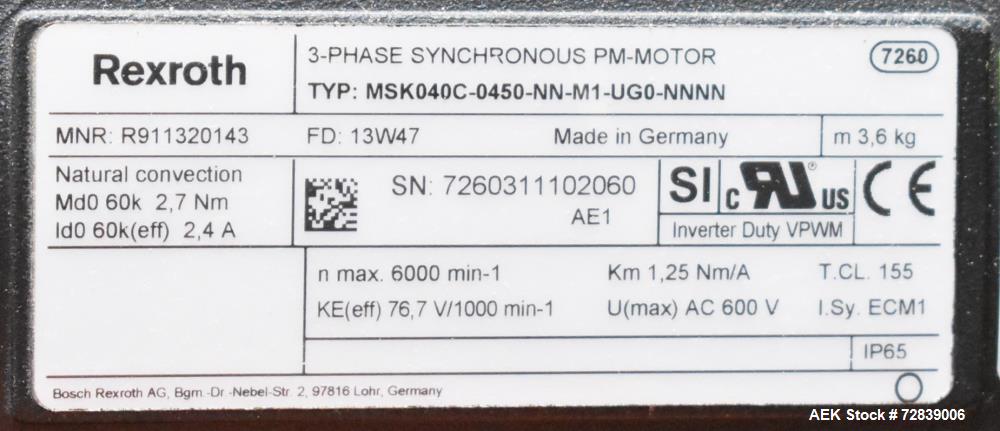 Used Bosch (Syntegon) Presto Robotic Top Load Robotic Case Packer capable of speeds up to 400 packages per minute.  Has a product size range: Length 2" to 7.9" or 50mm to 200mm, width .6" to 4.7" or ...