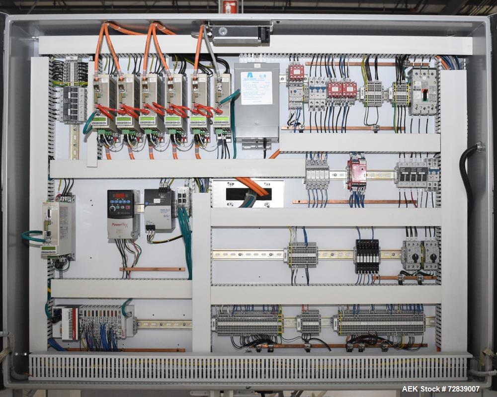 Used Bosch (Syntegon) Presto Robotic Top Load Robotic Case Packer capable of speeds up to 400 packages per minute.  Has a product size range: Length 2" to 7.9" or 50mm to 200mm, width .6" to 4.7" or ...