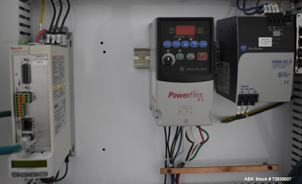 Used Bosch (Syntegon) Presto Robotic Top Load Robotic Case Packer capable of speeds up to 400 packages per minute.  Has a product size range: Length 2" to 7.9" or 50mm to 200mm, width .6" to 4.7" or ...