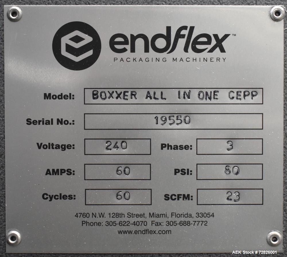 Unused EndFlex (Paxiom) Boxxer CEPP-004 All-in-One Case Erector & Sealer