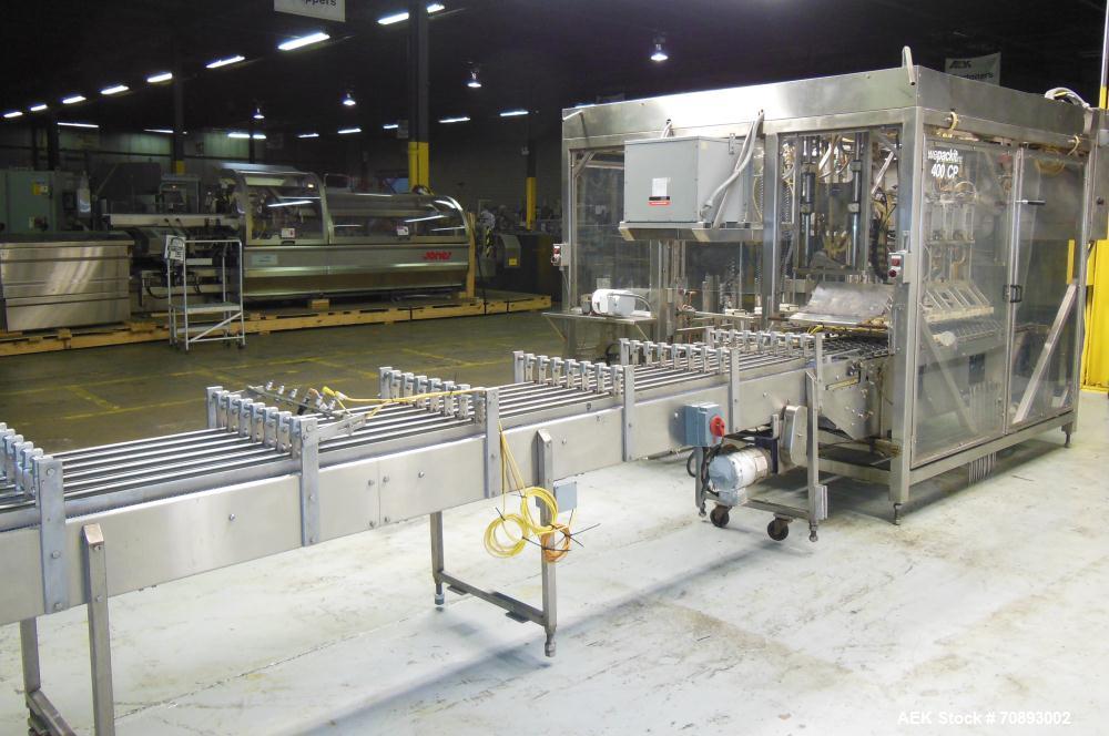 Used WePackIt Model 400CP Automatic Robotic Top Load Case Packer with Tier Shee