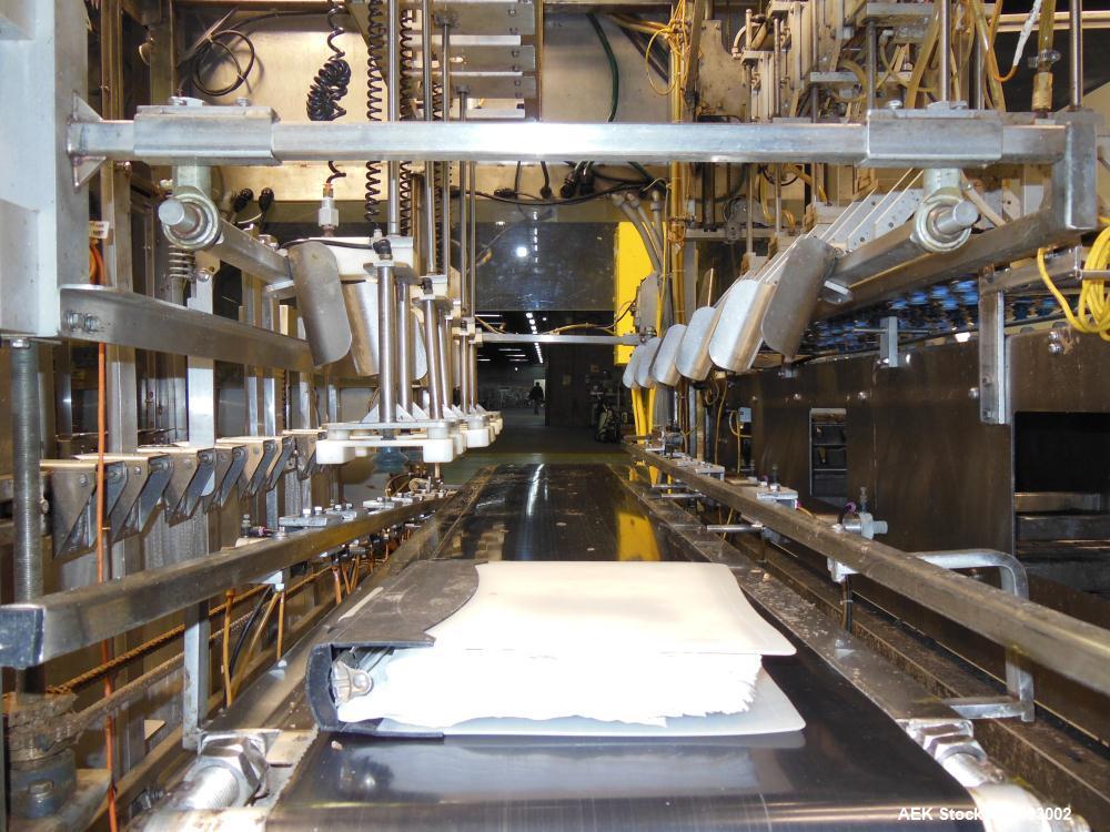 Used WePackIt Model 400CP Automatic Robotic Top Load Case Packer with Tier Shee