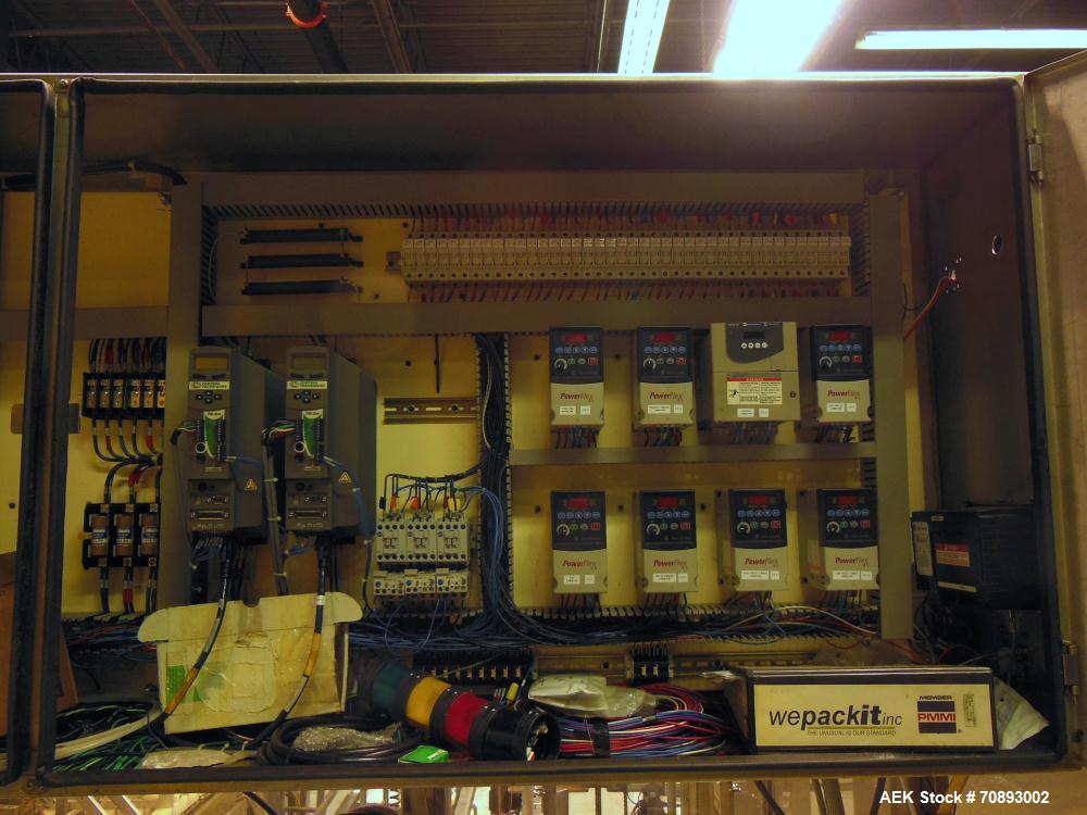 Used WePackIt Model 400CP Automatic Robotic Top Load Case Packer with Tier Shee