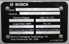 Used Bosch (Syntegon) Presto Robotic Top Load Robotic Case Packer capable of speeds up to 400 packages per minute.  Has a product size range: Length 2