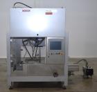 Used Bosch (Syntegon) Presto Robotic Top Load Robotic Case Packer capable of speeds up to 400 packages per minute.  Has a product size range: Length 2