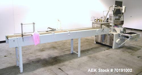 Used ABC Model SP15 Semi-Automatic Case Packer. Machine is capable of speeds up to 15 cases per minute. Has an inline product feed, carton upstacker and automatic case take-away conveyor. Last used o...