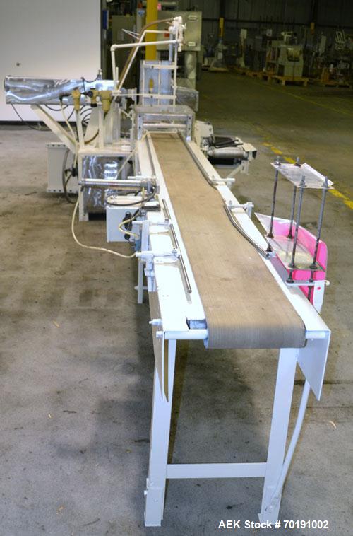 Used ABC Model SP15 Semi-Automatic Case Packer. Machine is capable of speeds up to 15 cases per minute. Has an inline product feed, carton upstacker and automatic case take-away conveyor. Last used o...