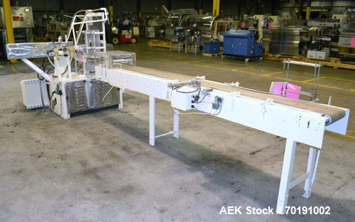 Used ABC Model SP15 Semi-Automatic Case Packer. Machine is capable of speeds up to 15 cases per minute. Has an inline product feed, carton upstacker and automatic case take-away conveyor. Last used o...